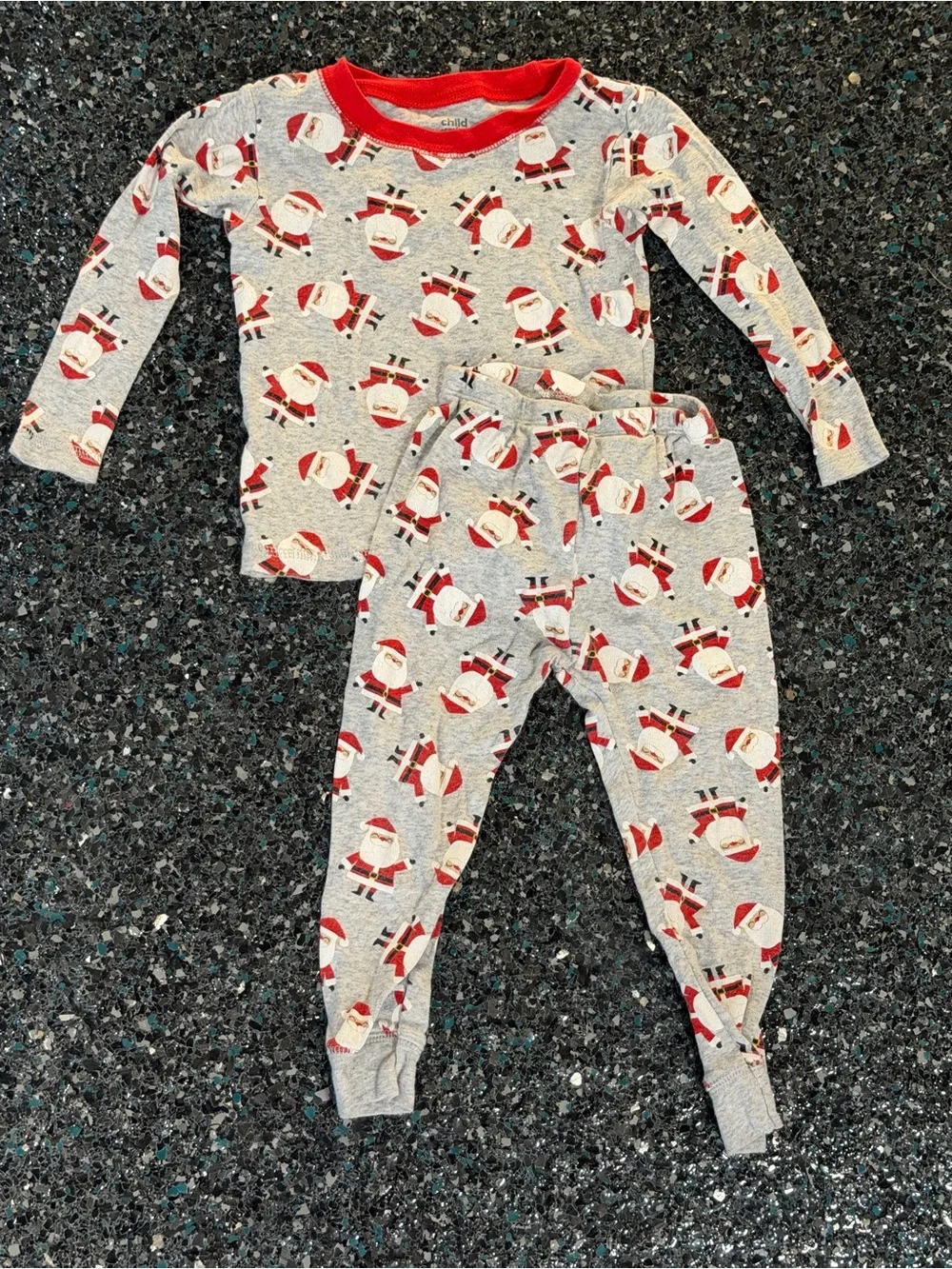 Baby Boy Child of Mine by Carters 24 Months Santa Christmas Pajamas Pj Set